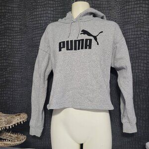 WOMENS GREY PUMA HOODIE SIZE US XS - GUC